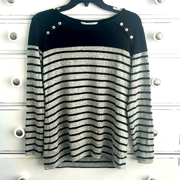 Market and Spruce Pullover Striped Sweater. Sz S - Picture 2 of 5